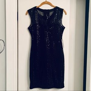 Black Sequin Mini Dress